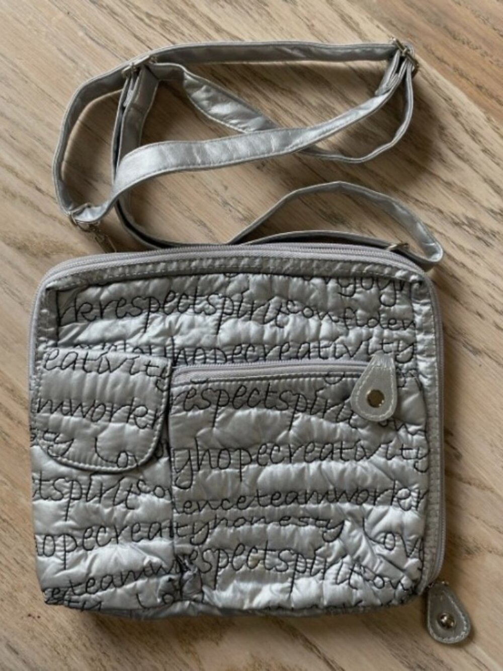 Chico's Crossbody Shoulder Bag Silver
